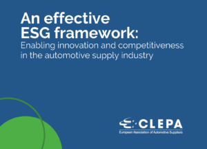 CLEPA predstavlja preporuke za učinkovit ESG okvir u automobilskoj industriji
